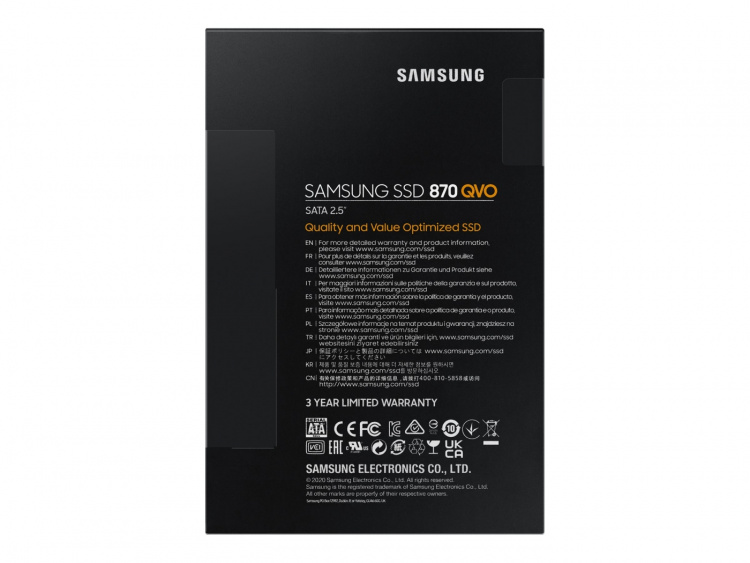 Samsung 870 QVO SSD MZ-77Q2T0BW 2TB 2.5 SATA-600