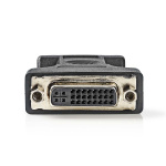 Nedis VGA-adapter | VGA Han | DVI-I 24+5-Pins Hun | Nikkelplateret | Lige | ABS / Metal | Sort | Blister