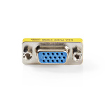 Nedis VGA-adapter | VGA Hun | VGA Hun | Nikkelplateret | Lige | Metal | Metal | Plastikpose
