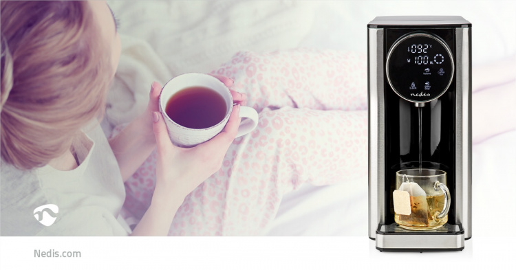 Nedis Varmtvandsdispenser | 2600 W | 2.7 l | Aluminium / Sort
