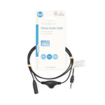 Nedis Stereo Audio kabel | 3.5 mm Hanstik | 3.5 mm Hunstik | Nikkelplateret | 1.00 m | Runde | Sort | Label