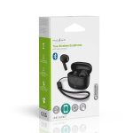 Nedis Fuldt Trådløse hovedtelefoner | Bluetooth® | Maksimal batteritid: 16 timer | Touch Control | Opladningsholder | Trådløs opladningsetui | Indbygget mikrofon | Understøtter stemmestyring | Sort