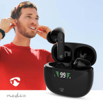 Nedis Fuldt Trådløse hovedtelefoner | ANC (Active Noise Cancelling) | Bluetooth® | Maksimal batteritid: 30 timer | Touch Control | Opladningsholder | Trådløs opladningsetui | Indbygget mikrofon | Understøtter stemmestyring | Sort Nedis Fuldt Trådløse hovedtelefoner | ANC (Active Noise Cancelling) | Bluetooth® | Maksimal batteritid: 30 timer | Touch Control | Opladningsholder | Trådløs opladningsetui | Indbygget mikrofon | Understøtter stemmestyring | Sort