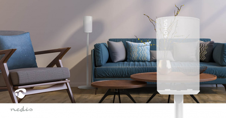 Nedis Speaker Mount | Kompatibel med: Sonos® Era100 | Stand | 3 kg | Fast | ABS / Metal | Hvid