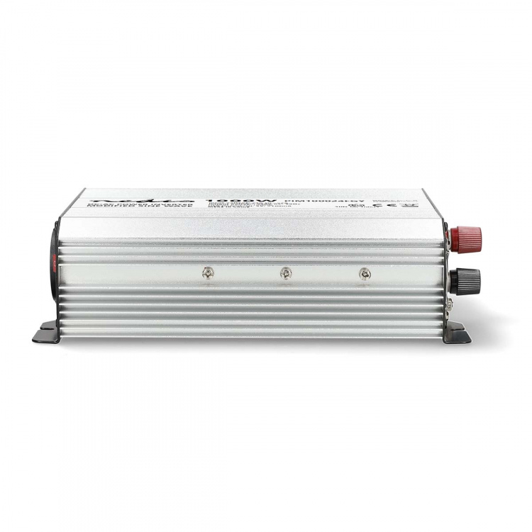Nedis Power Inverter Modificeret sinus | Indgangsspænding: 24 V DC | Enhedens strømudgangsforbindelse: Type F (CEE 7/3) / USB-A | 230 V AC 50 Hz | 1000 W | Peak-effekt: 2000 W | Skrueterminal | Sølv