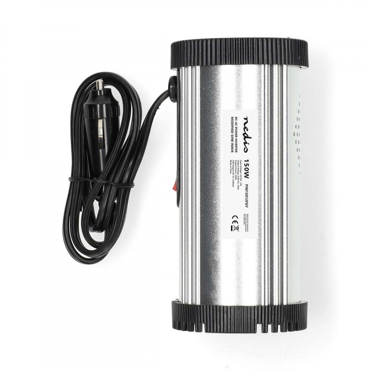 Nedis Power Inverter Modificeret sinus | Indgangsspænding: 12 V DC | Enhedens strømudgangsforbindelse: Type F (CEE 7/3) / USB-A | 230 V AC 50 Hz | 150 W | Peak-effekt: 300 W | Stik til cigarettænder | Sølv