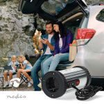 Nedis Power Inverter Modificeret sinus | Indgangsspænding: 12 V DC | Enhedens strømudgangsforbindelse: Type F (CEE 7/3) / USB-A | 230 V AC 50 Hz | 150 W | Peak-effekt: 300 W | Stik til cigarettænder | Sølv