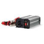 Nedis Power Inverter Modificeret sinus | Indgangsspænding: 12 V DC | Enhedens strømudgangsforbindelse: Type F (CEE 7/3) / USB-A | 230 V AC 50 Hz | 300 W | Peak-effekt: 600 W | Batteriklemmer + cigarettænder | Sølv