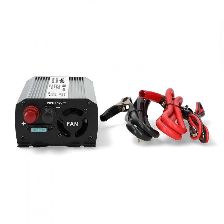 Nedis Power Inverter Modificeret sinus | Indgangsspænding: 12 V DC | Enhedens strømudgangsforbindelse: Type F (CEE 7/3) / USB-A | 230 V AC 50 Hz | 600 W | Peak-effekt: 1200 W | Batteriklemmer + cigarettænder | Sølv Nedis Power Inverter Modificeret sinus | Indgangsspænding: 12 V DC | Enhedens strømudgangsforbindelse: Type F (CEE 7/3) / USB-A | 230 V AC 50 Hz | 600 W | Peak-effekt: 1200 W | Batteriklemmer + cigarettænder | Sølv