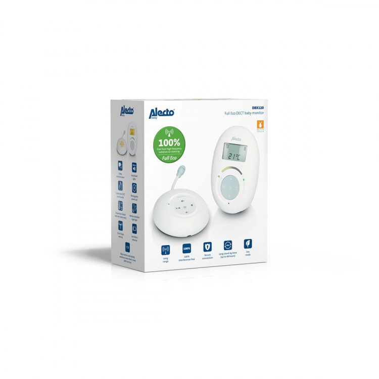 Alecto DBX120 Fuld Eco DECT babyalarm hvid/blå