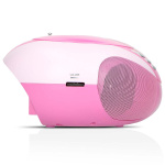 Lenco Bærbar FM-radio CD- og USB-afspiller Pink