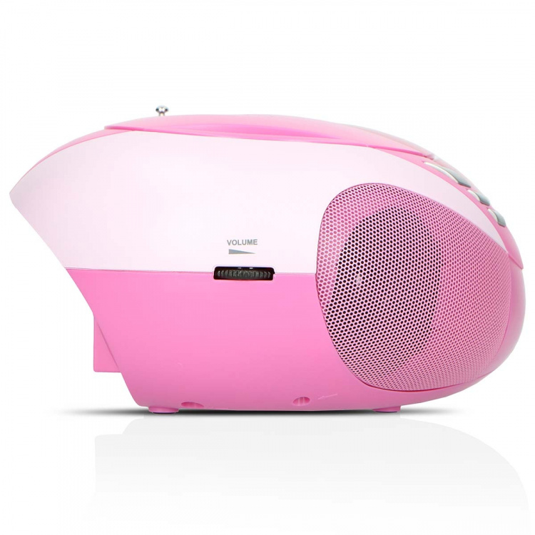 Lenco Bærbar FM-radio CD- og USB-afspiller Pink