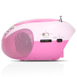 Lenco Bærbar FM-radio CD- og USB-afspiller Pink