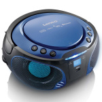 Lenco Bærbar FM-radio CD/MP3/USB/Bluetooth®-afspiller med LED-belysning Blå