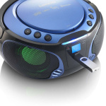 Lenco Bærbar FM-radio CD/MP3/USB/Bluetooth®-afspiller med LED-belysning Blå
