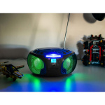 Lenco Bærbar FM-radio CD/MP3/USB/Bluetooth®-afspiller med LED-belysning Blå