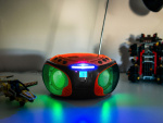 Lenco Bærbar FM-radio CD / MP3 / USB / Bluetooth-afspiller® med LED-belysning rød