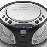 Lenco Bærbar FM-radio CD / MP3 / USB / Bluetooth-afspiller® med LED-belysning Sølv