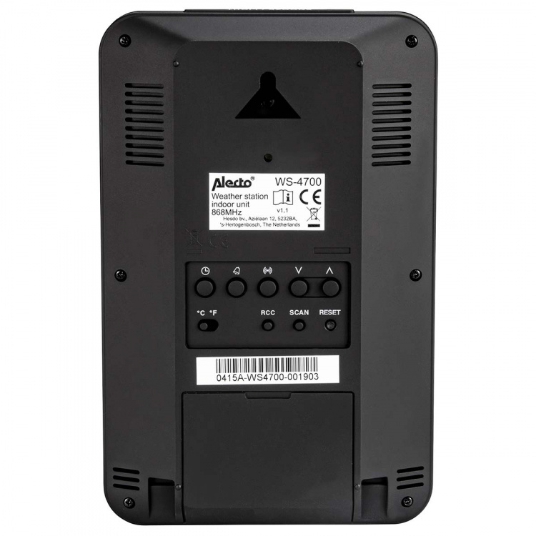 Alecto Professionel vejrstation med trådløs sensor sort