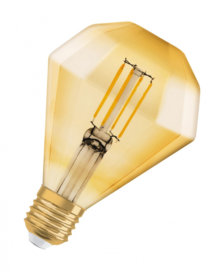 LEDVANCE LED 1906 Vintage diamond 40W/825 filament gold E27