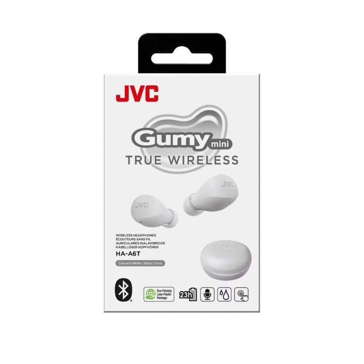 JVC HA-A6T-W-U Gumy True Wireless Mini Earphones White