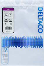 DELTACO DisplayPort cable, DP 2.1, DP40, 2,0m