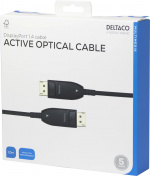 DELTACO Displayport 1.4 cable, AOC, 8K@30Hz, 10m, black
