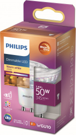 Philips Warm Glow LED-spotlight, GU10, 2200-2700 K, 345 lm, dimbar Philips Warm Glow LED-spotlight, GU10, 2200-2700 K, 345 lm, dimbar