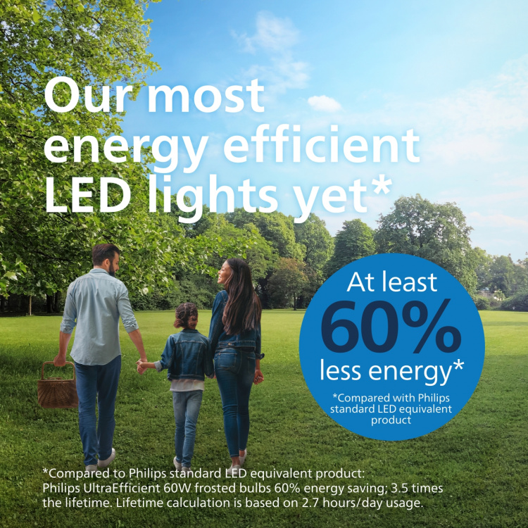 Philips Ultra Efficient LED-lampa, E27, 3000 K, 840 lm