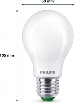Philips Ultra Efficient LED-lamp, E27, 4000K, 840 lm