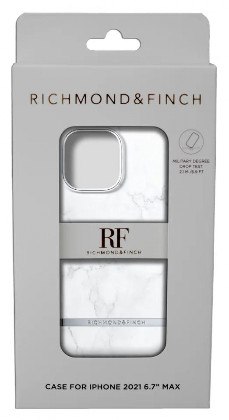 Richmond & Finch iPhone 13 Pro Max Freedom-etui, hvid marmor