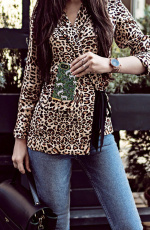 Richmond & Finch iPhone 7/8/SE2-etui, grøn leopard