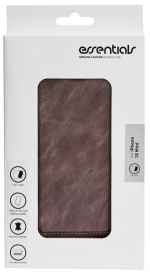 Essentials iPhone 13 Mini leather wallet, detachable, Grey