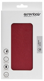 Essentials iPhone 13 Pro leather wallet, detachable, Red