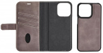 Essentials iPhone 13 Pro leather wallet, detachable, Grey