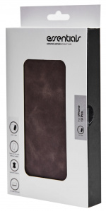 Essentials iPhone 13 Pro leather wallet, detachable, Grey