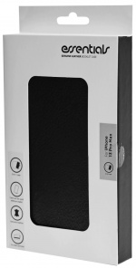 Essentials iPhone 13 Pro Max leather wallet, detachable,Black