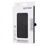 Essentials iPhone 13/14 PU wallet, detach, 3 card, Black