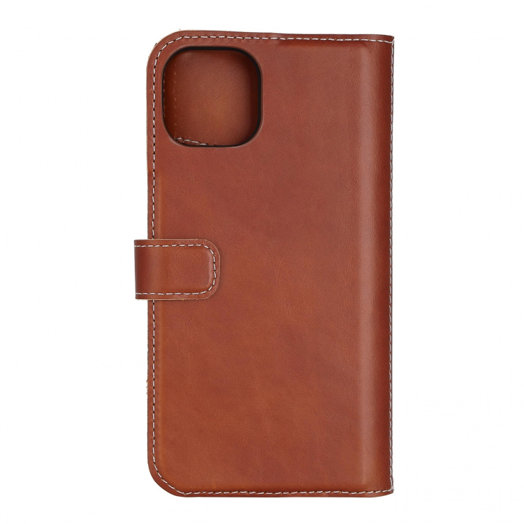 Essentials iPhone 13/14 Leather wallet, detachable,Brown