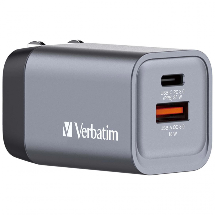 Verbatim GNC-35 GaN Charger 35W with 1 x USB-C® PD 35W