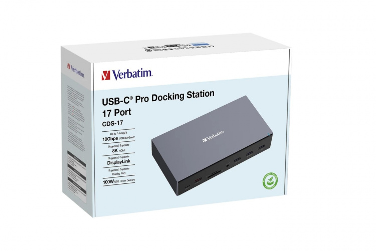 Verbatim USB-C Pro Docking Station 17 Port CDS-17