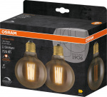 Osram 1906 LED globe95 fil gold 6,5W/824 (55W) E27 dim 2-pck