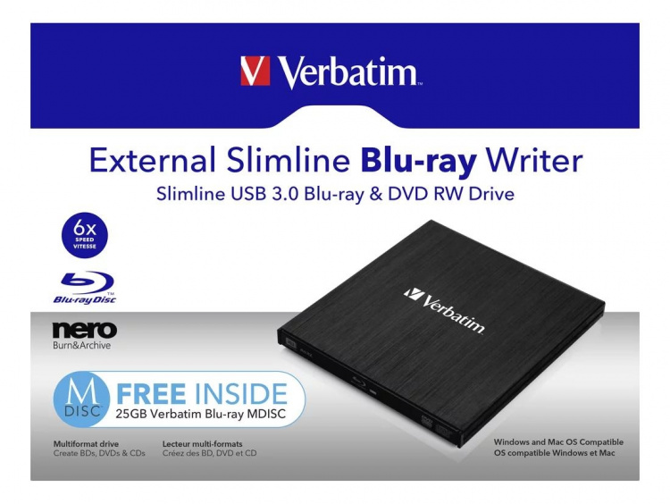 Verbatim Mobile Blu-ray Rewriter USB 3.0