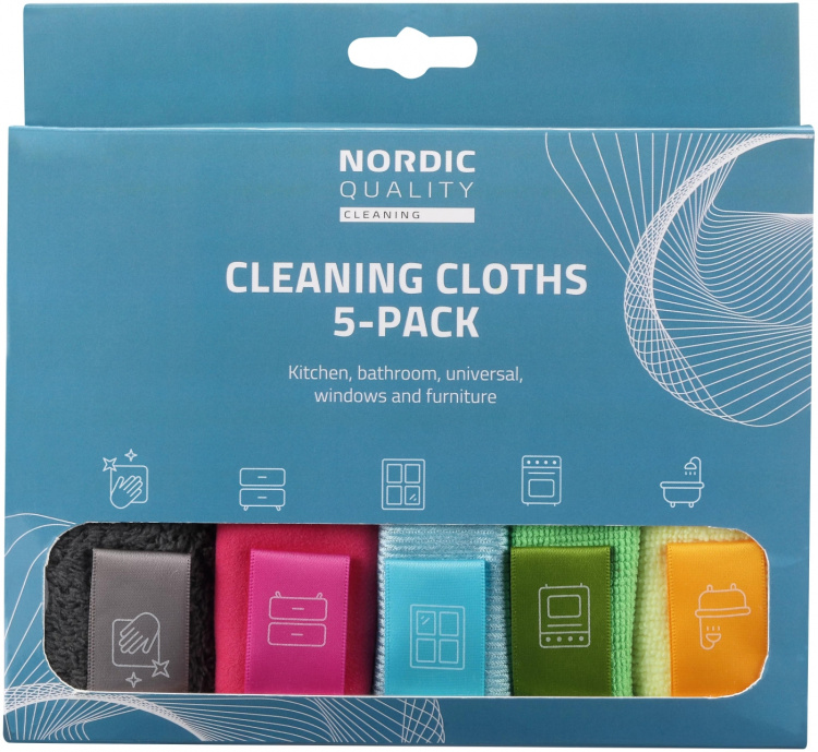 Nordic Quality Cleaning cloths, 5-pack