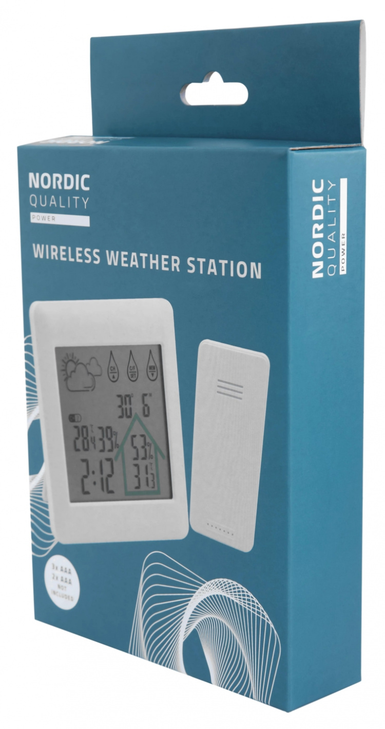 Nordic Quality Wireless weather station w in-outdoor temperature