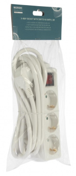 Nordic Quality 3-vägs kontakt m/brytare+jord, 3m