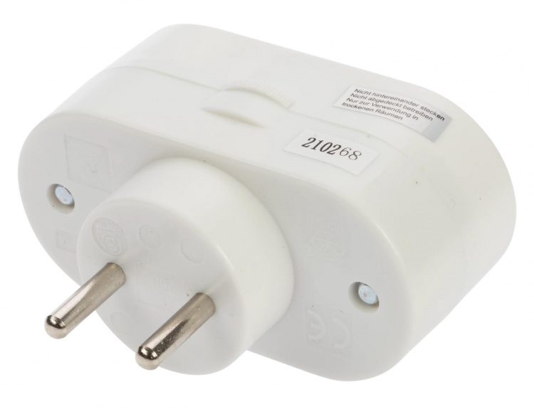 Nordic Quality 2-vägs kontakt ojordad, Vit