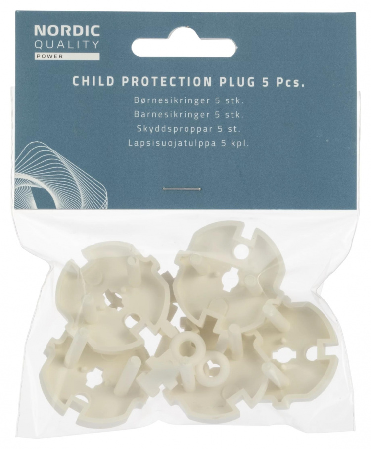 Nordic Quality Barnsäkring 5st, vit