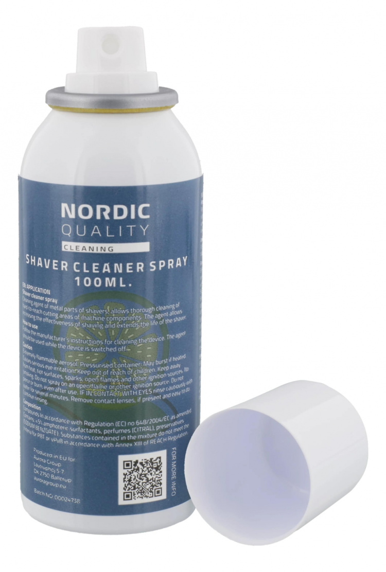 Nordic Quality Cleaning Spray for Shavers, 100ml