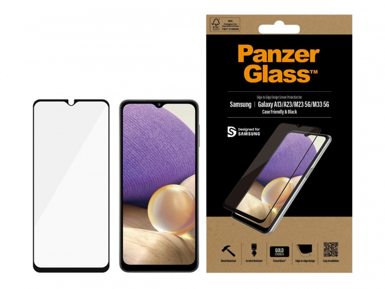 PanzerGlass Skærmbeskytter Sort Transparent Samsung Galaxy A13 PanzerGlass Skærmbeskytter Sort Transparent Samsung Galaxy A13